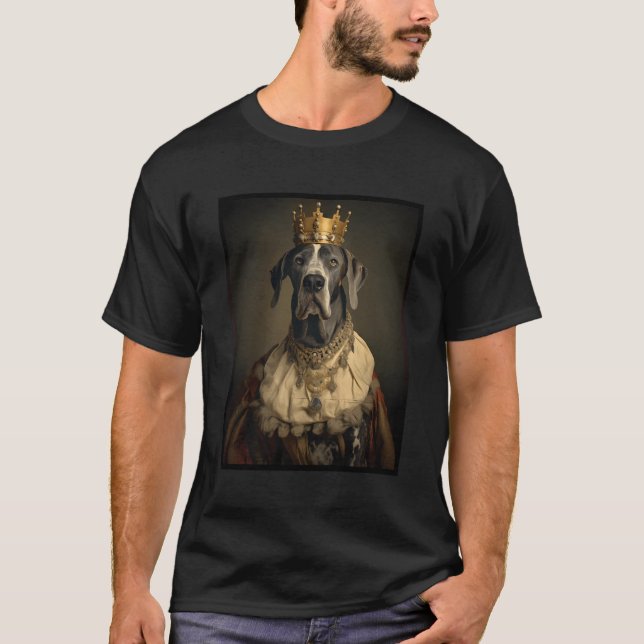 T-shirt Great Dane Dog Portrait Renaissance Funny Pet Mama (Devant)
