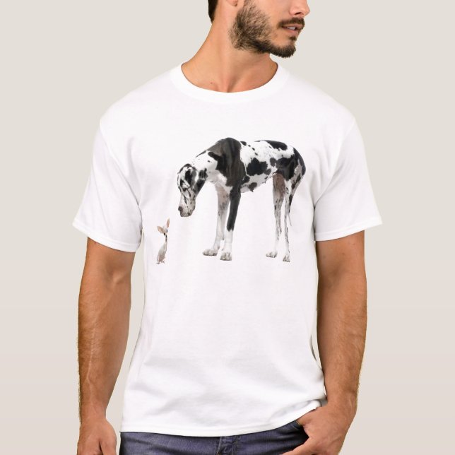 T-shirt Great dane et chiwawa (Devant)