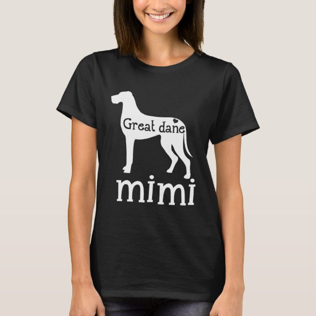 T-shirt Great Dane Grandma Great Dane Mimi Dog Lover Mothe (Devant)