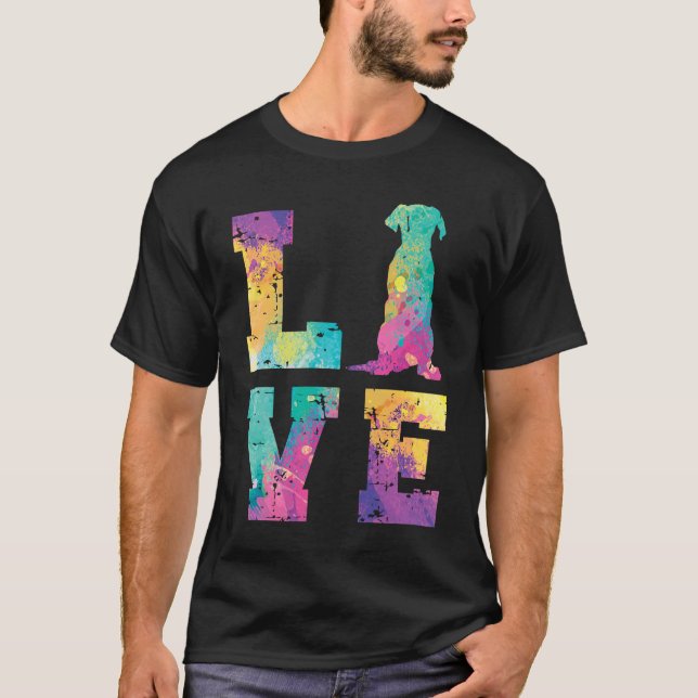 T-shirt Great dane Love (Devant)