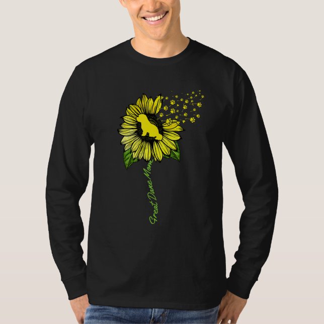 T-shirt Great Dane Mom Sunflower Fête des mères 2023 2 (Devant)