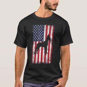 T-shirt Great Dane Vintage drapeau américain Vintage