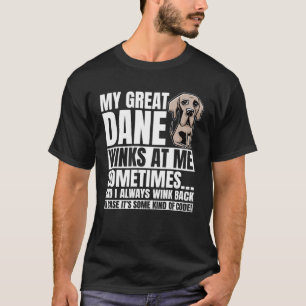 T-shirt Great Dane Winks Doux chien fourrure Parent allema