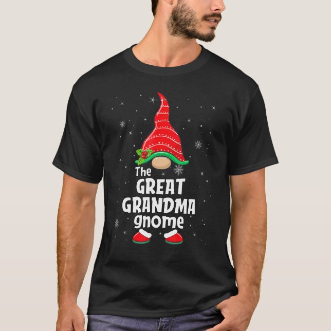T-shirt Great grandma Gnome Matching Family Group Christma (Devant)