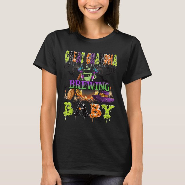 T-shirt Great Grandma Of The Brewing Baby Halloween Baby S (Devant)