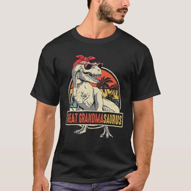 T-shirt Great Grandmasaurus T Rex Dinosaur Grandma Saurus (Devant)