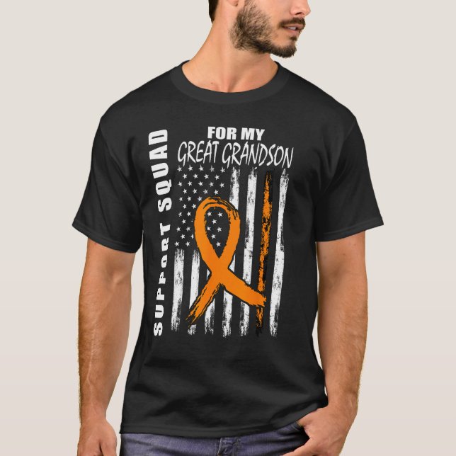 T-shirt Great Grandson Leukemia Sensibilisation États-Unis (Devant)