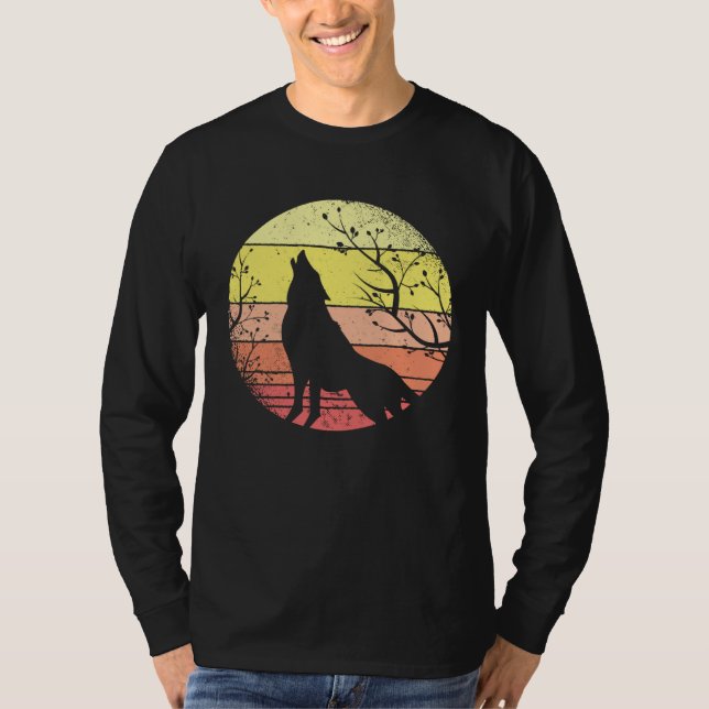 T-shirt Great howling wolf motif (Devant)