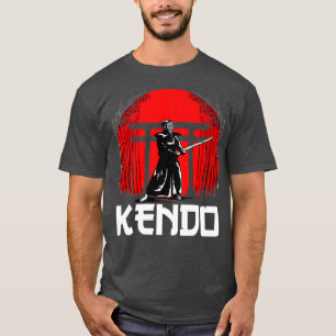 T-shirt Great Kendo Samurai Design Japon Warrier Sword (2