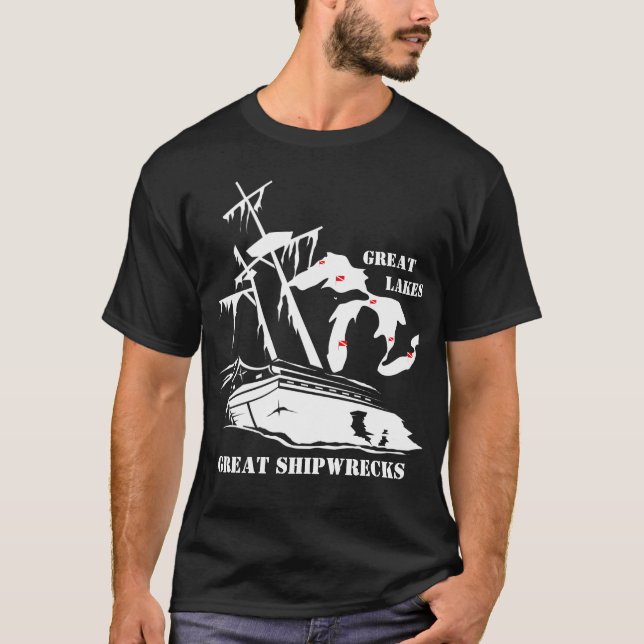T-shirt Great Lakes, grands naufrages (Devant)
