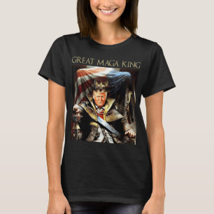 T-shirt Great Mega King USA Flag Fier Ultra Maga Trump
