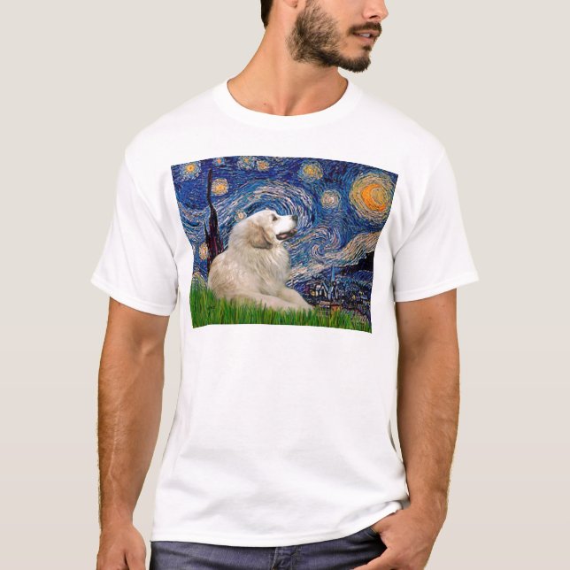 T-shirt Great Pyrenees 2 - Nuit étoilée (Devant)