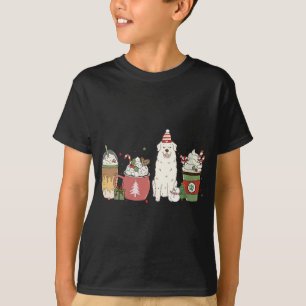 T-shirt Great Pyrenees Café Latte hiver Chien de Noël M