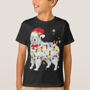 T-shirt Great Pyrenees Dog Christmas Light Xmas Papa Gi