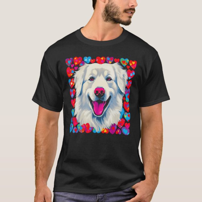 T-shirt Great Pyrenees Dog Love (Devant)
