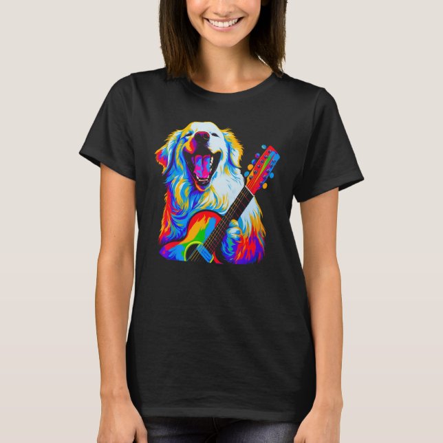 T-shirt Great Pyrenees Dog Music (Devant)