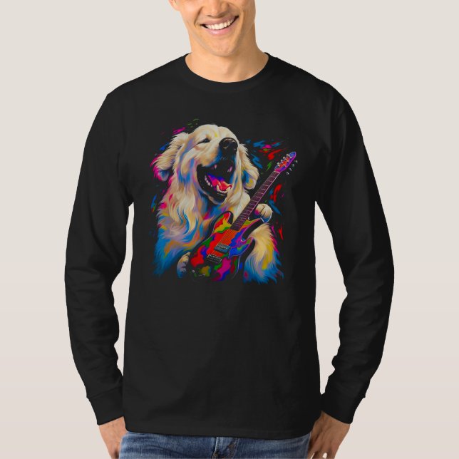 T-shirt Great Pyrenees Dog Musician (Devant)