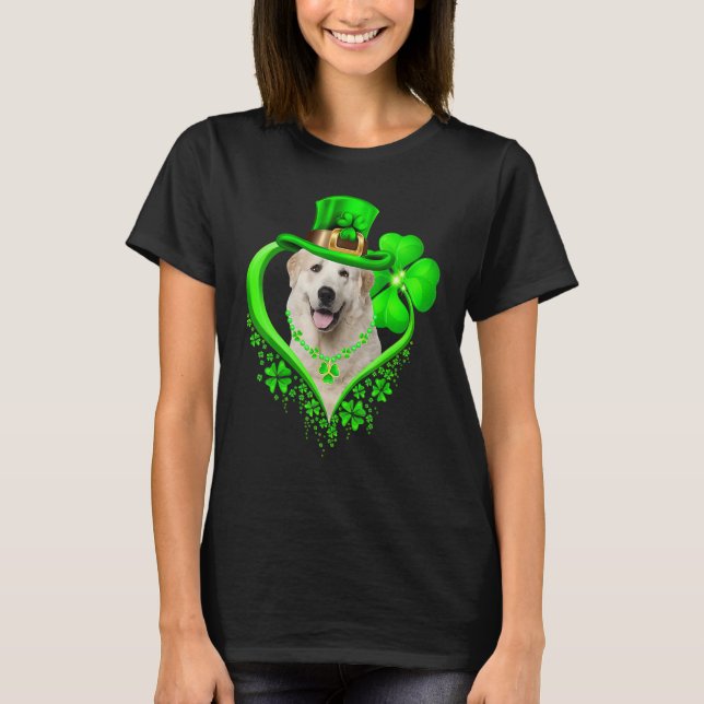 T-shirt Great Pyrenees Dog St Patricks Day Lover Irish Sha (Devant)