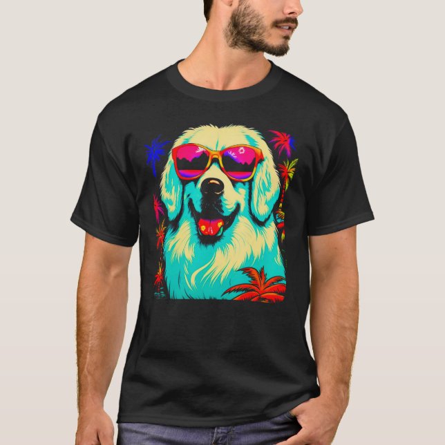 T-shirt Great Pyrenees Dog Summer Party (Devant)