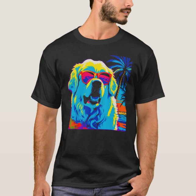 T-shirt Great Pyrenees Dog Summer Party 1 (Devant)