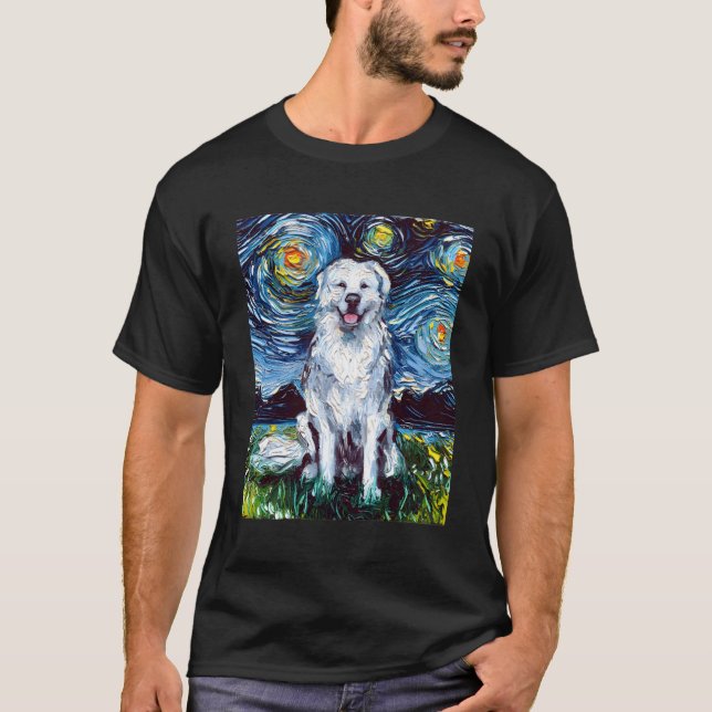 T-shirt Great Pyrenees Version complète Stark Night Dog Ar (Devant)