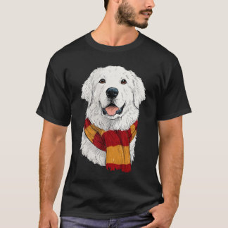 T-shirt Great Pyrenees Wearing a Scarf
