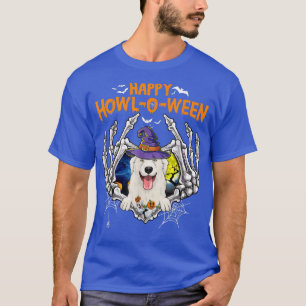 T-shirt Great Pyrenes Skeleton Heart Happy HowlOWeen Costu