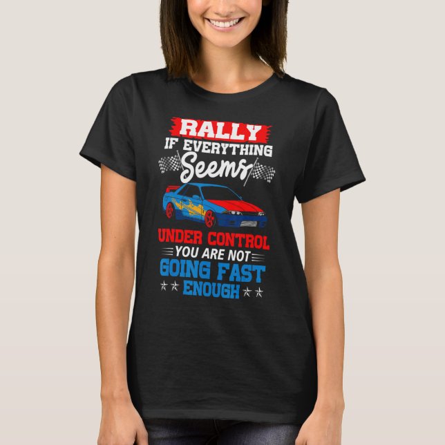 T-shirt Great Rally Saying Racing Cars Cars  Men Boys (Devant)
