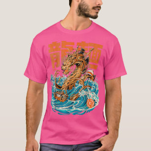 T-shirt Great Ramen Dragon Off Kanagawa Noodle Japonais Fo