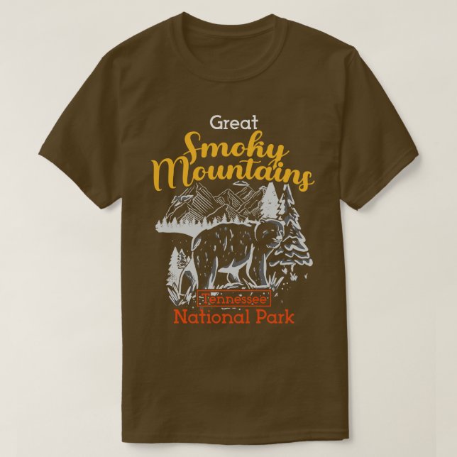T-shirt Great Smokey Mountains Parc national du Tennessee (Design devant)