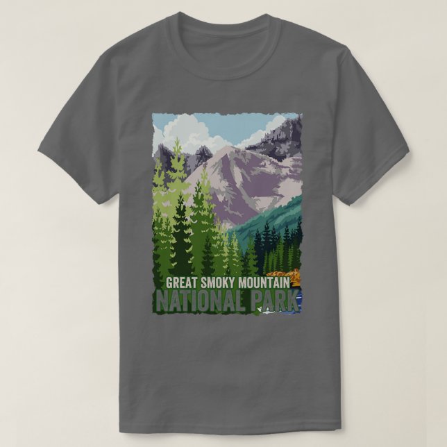 T-shirt Great Smoky Mountain National Park Randonnée Souve (Design devant)