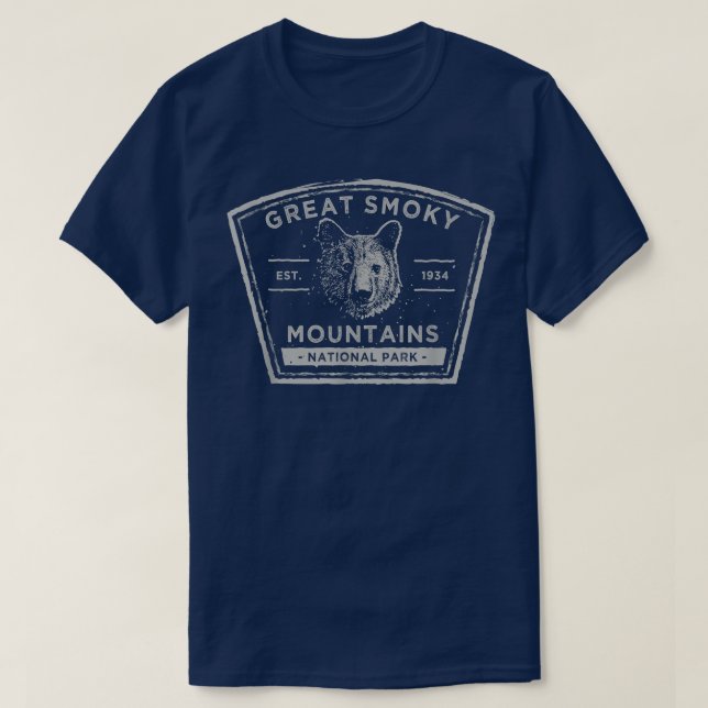 T-shirt Great Smoky Mountains Black Bear 971 (Design devant)