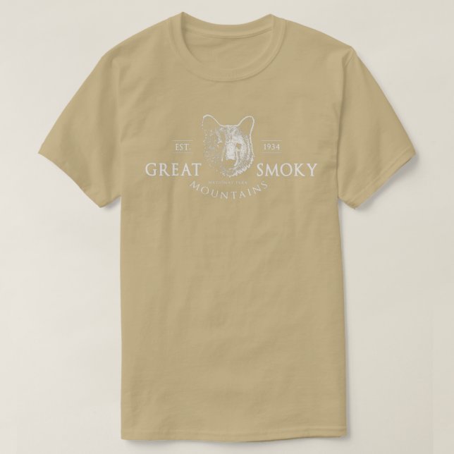 T-shirt Great Smoky Mountains Black Bear Logo (Design devant)