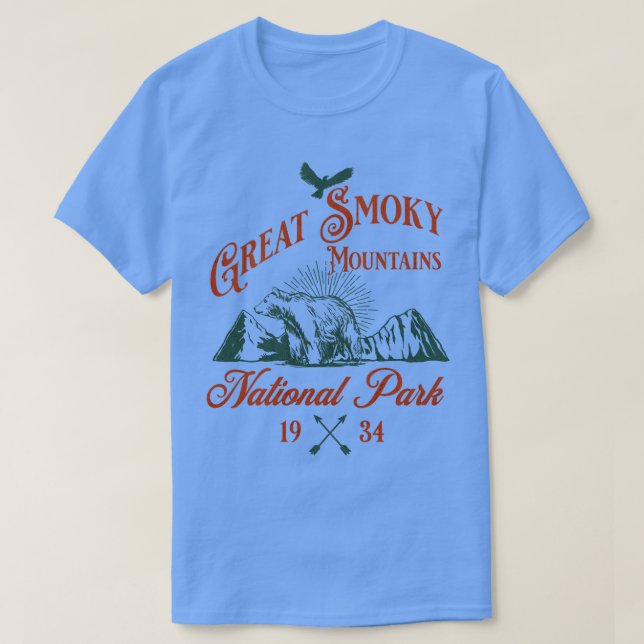 T-shirt Great Smoky Mountains National Park Backpacking Ca (Design devant)