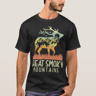 T-shirt Great Smoky Mountains National Park Retro Mountain