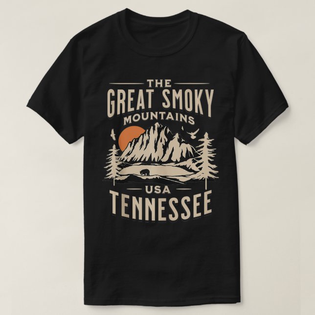 T-shirt Great Smoky Mountains National Park Tennessee Outr (Design devant)