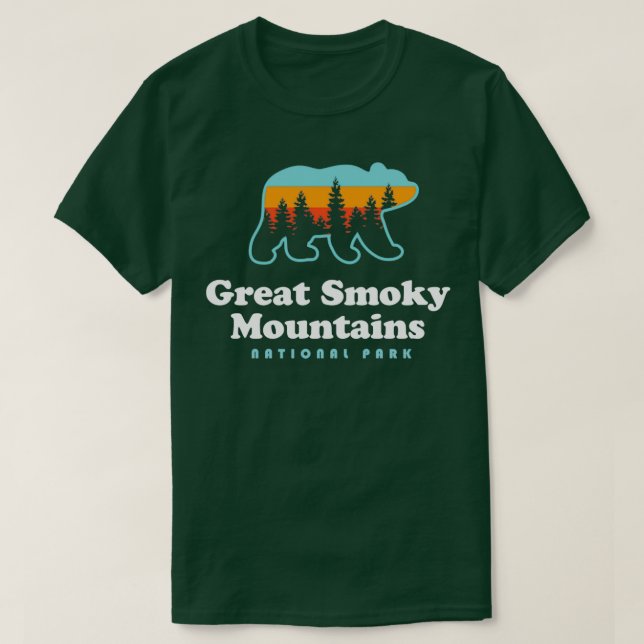 T-shirt Great Smoky Mountains Parc national Ours (Design devant)