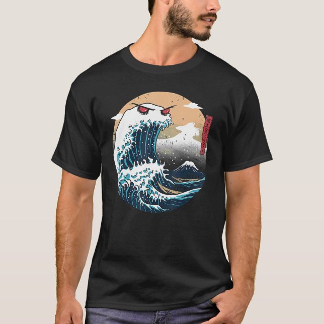 T-shirt Great Wave Off Kanagawa Cookiegawa Japanese Aesthe (Devant)