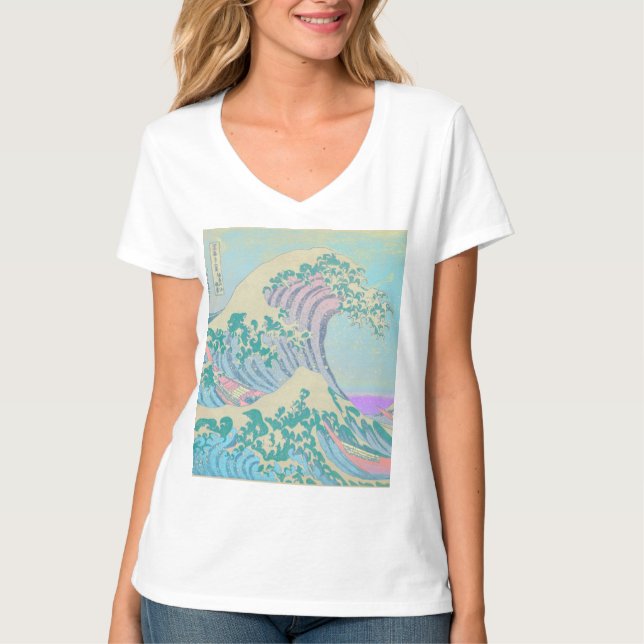 T-shirt Great Wave Pastel (Devant)
