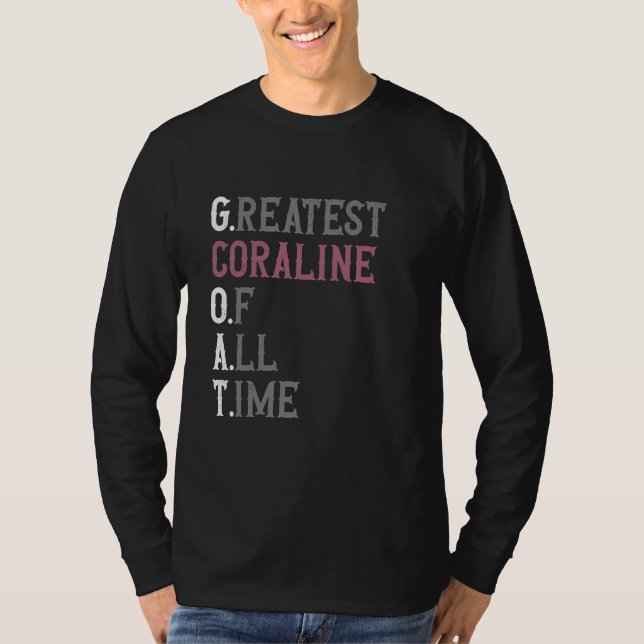 T-shirt Greatest Coraline of all time  GOAT  Coraline (Devant)