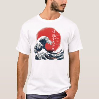 T-shirt GreatWaveKanjiLight