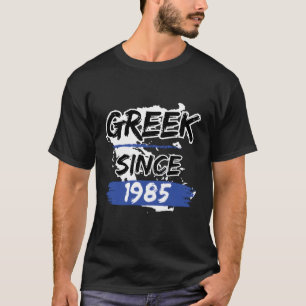 T-shirt Grec depuis 1985 Grèce Carte Grec