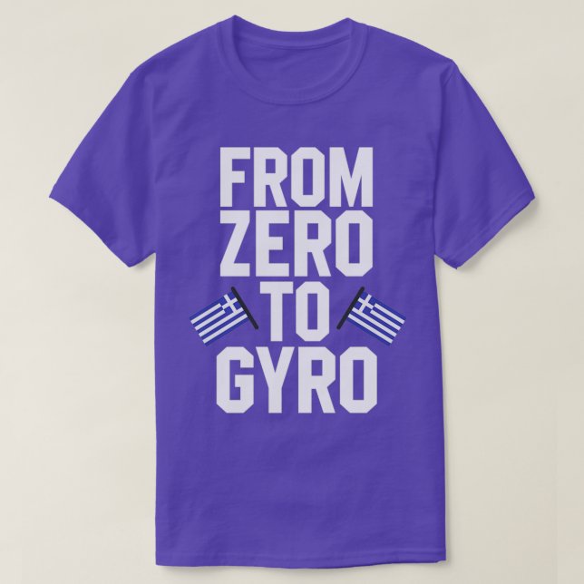 T-shirt Grec Fierté Drôle De Zéro À Gyro Grèce  (Design devant)