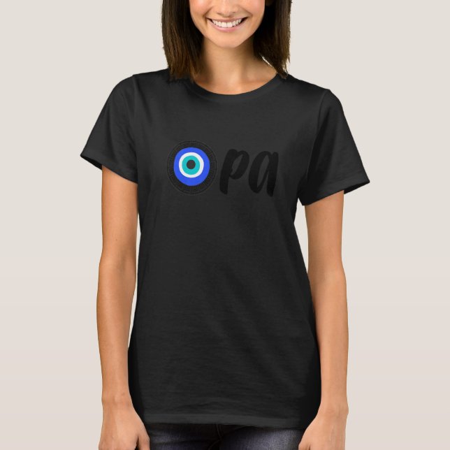 T-shirt Grec Fierté OPA Clé grecque Hellas Grèce Mal (Devant)