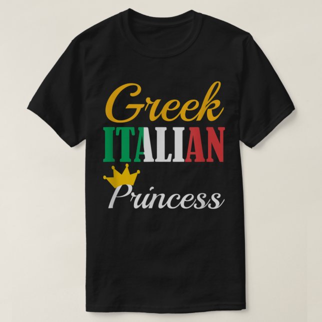 T-shirt GREC ITALIEN PRINCESS Fier Grèce Pride G (Design devant)