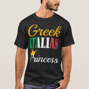 T-shirt GREC ITALIEN PRINCESS Fier Grèce Pride G