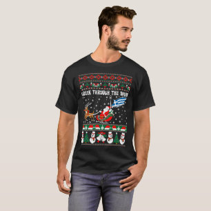 T-shirt Grec par le chandail laid de Noël de neige