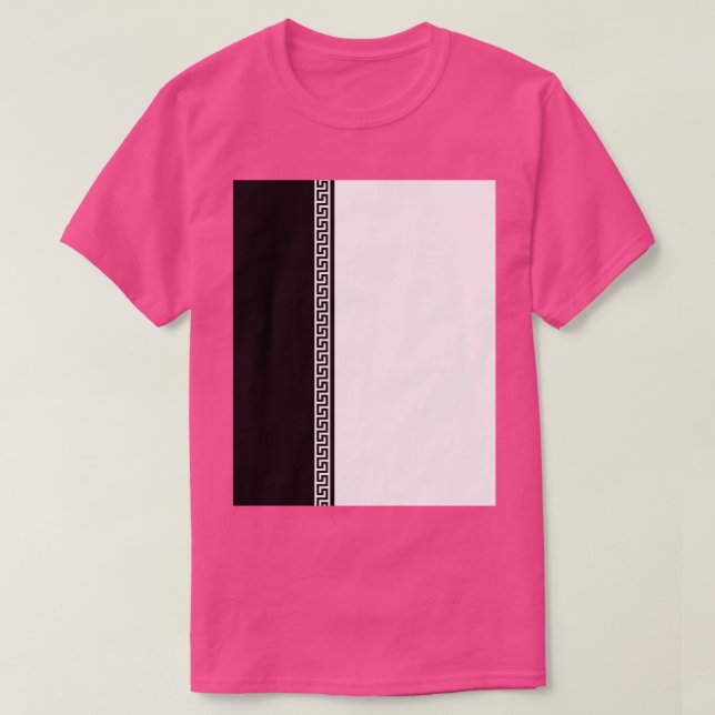T-shirt Grec Verticule noir et blanc (Design devant)