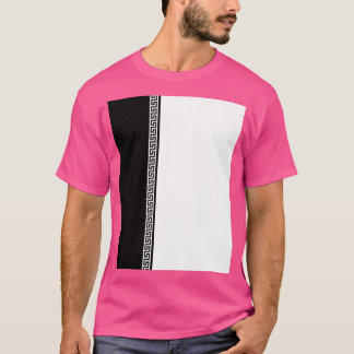 T-shirt Grec Verticule noir et blanc
