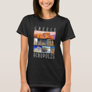 T-shirt Grèce Acropole Lieux Célèbres Athènes Souvenir